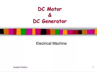 DC Motor &amp; DC Generator