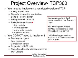 Project Overview- TCP360