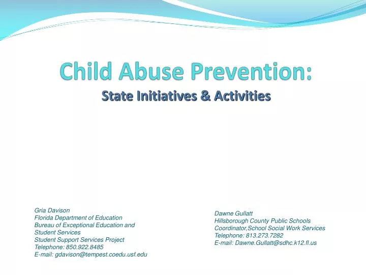 child abuse prevention state initiatives activities