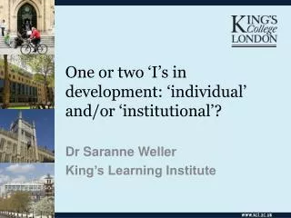 One or two ‘I’s in development: ‘individual’ and/or ‘institutional’?