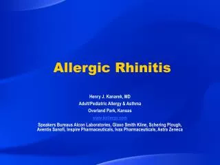 Allergic Rhinitis