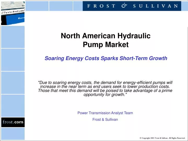 north american hydraulic pump market soaring energy costs sparks short term growth