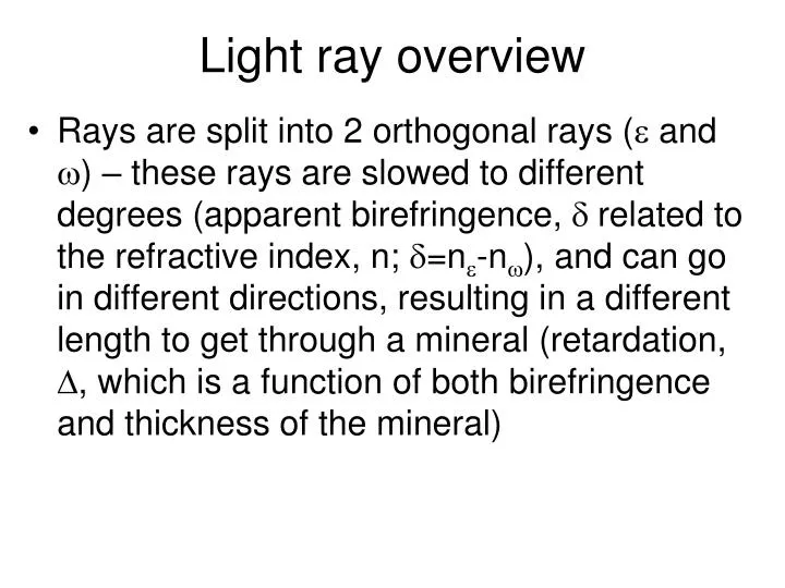 light ray overview