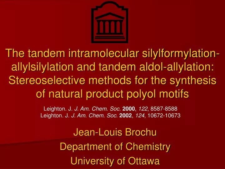 jean louis brochu department of chemistry university of ottawa