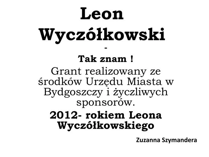 leon wycz kowski