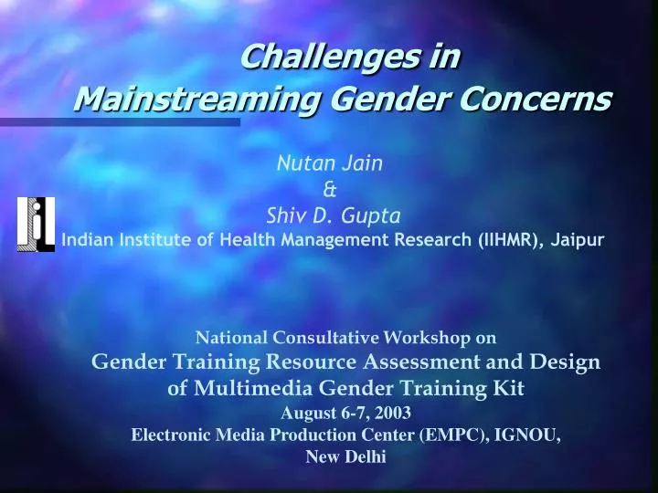 challenges in mainstreaming gender concerns