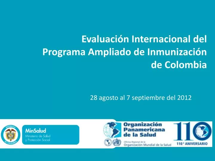 evaluaci n internacional del programa ampliado de inmunizaci n de colombia