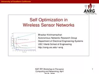 Self Optimization in Wireless Sensor Networks
