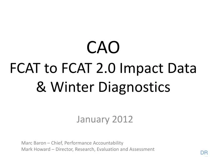 cao fcat to fcat 2 0 impact data winter diagnostics