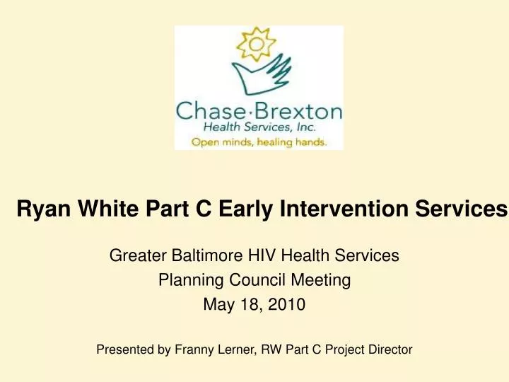 ryan white part c early intervention services