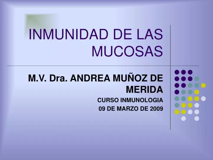 inmunidad de las mucosas