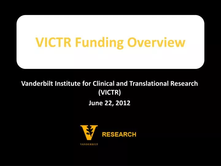 victr funding overview