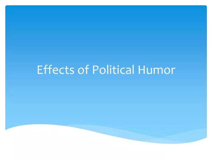 effects of political humor