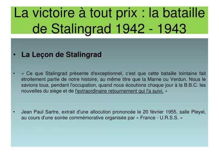 la victoire tout prix la bataille de stalingrad 1942 1943