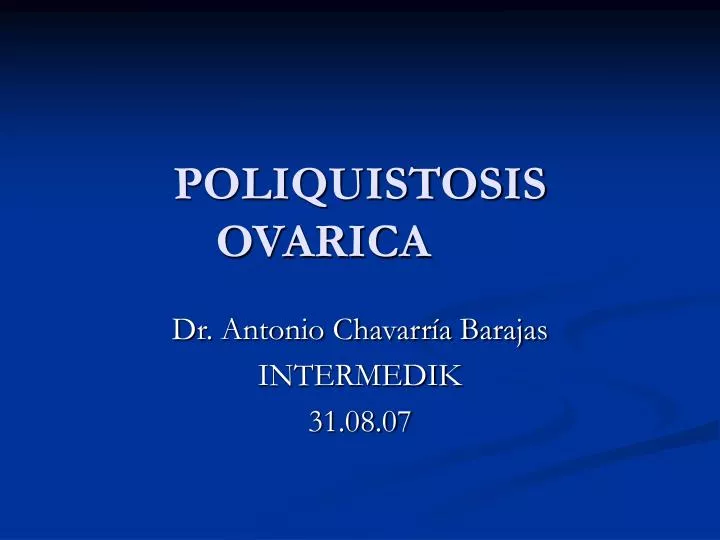 poliquistosis ovarica