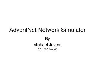 AdventNet Network Simulator