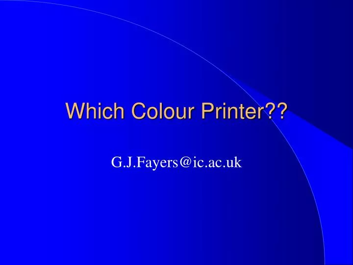 which colour printer