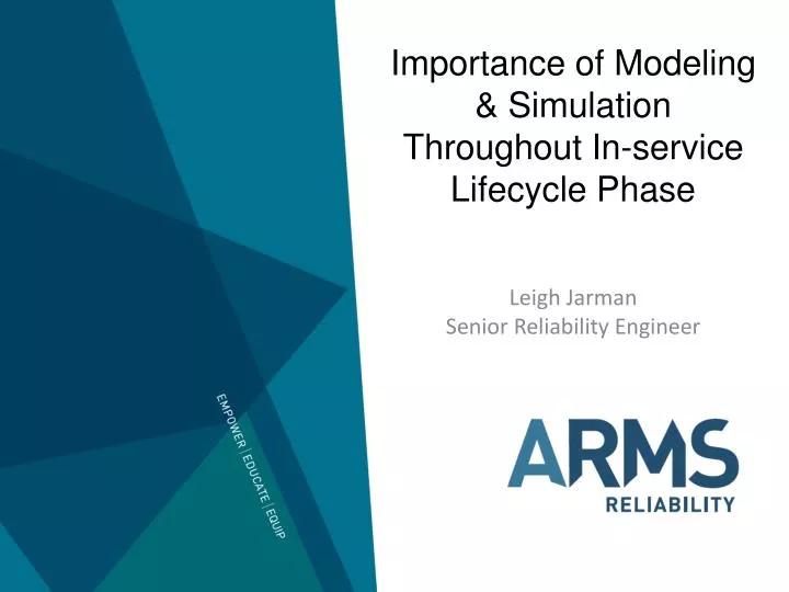 importance of modeling simulation throughout in service lifecycle phase