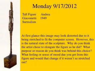 Monday 9/17/2012