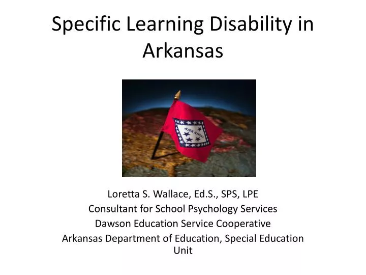 specific learning disability in arkansas