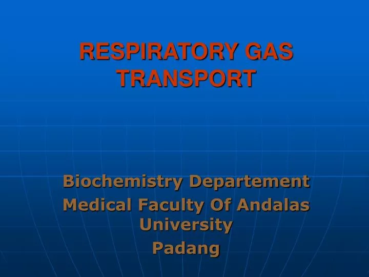 respiratory gas transport