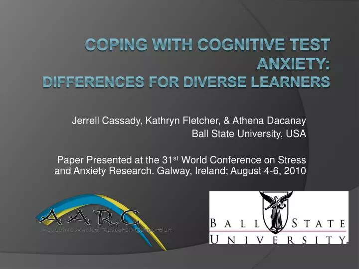 coping with cognitive test anxiety differences for diverse learners