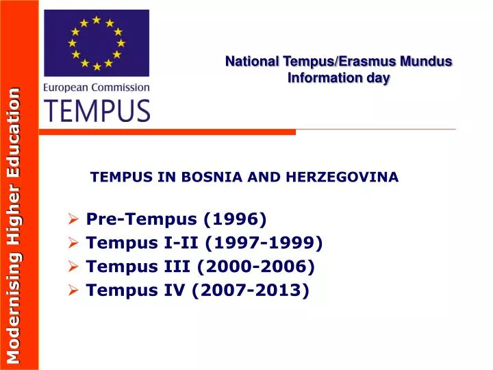 national tempus erasmus mundus information day