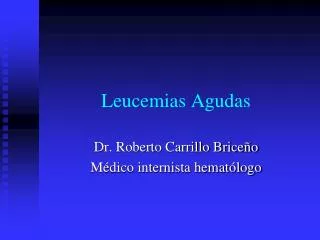 leucemias agudas