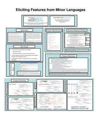 Eliciting Features from Minor Languages