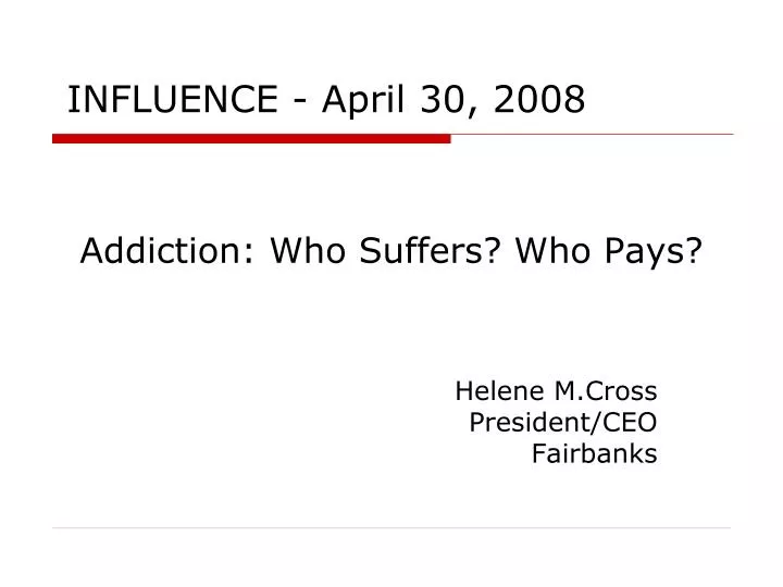 addiction who suffers who pays