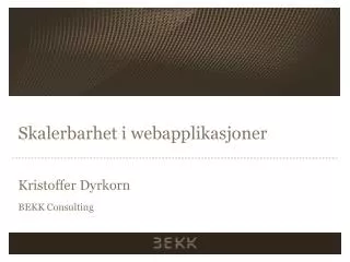 skalerbarhet i webapplikasjoner