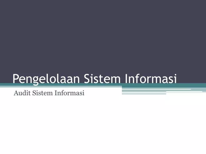 pengelolaan sistem informasi