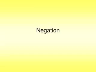 Negation