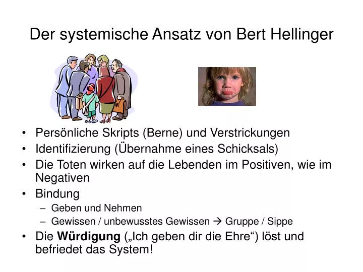 der systemische ansatz von bert hellinger