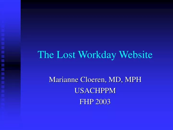 the lost workday website