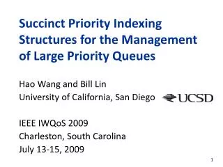 Succinct Priority Indexing Structures for the Management of Large Priority Queues