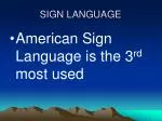 SIGN LANGUAGE - slide 1