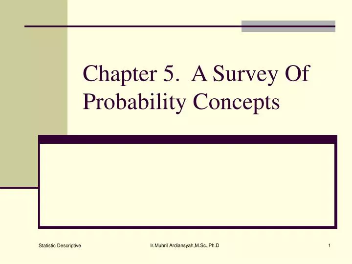 chapter 5 a survey of probability concepts
