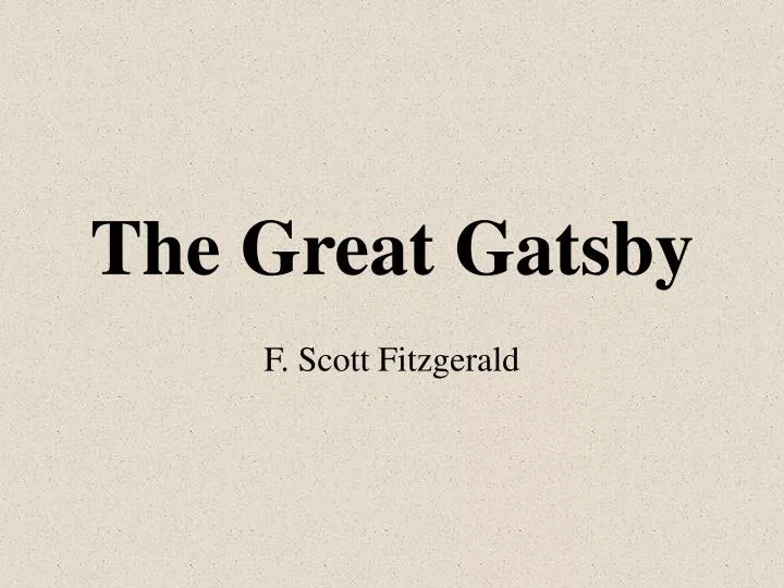 the great gatsby