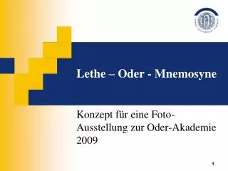 lethe oder mnemosyne