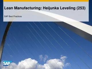 Lean Manufacturing: Heijunka Leveling (253)