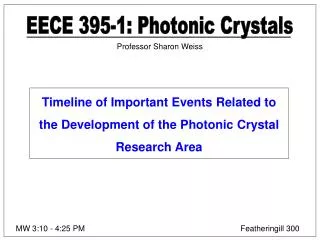 EECE 395-1: Photonic Crystals