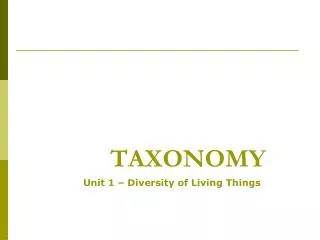 TAXONOMY