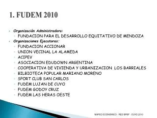 1. FUDEM 2010