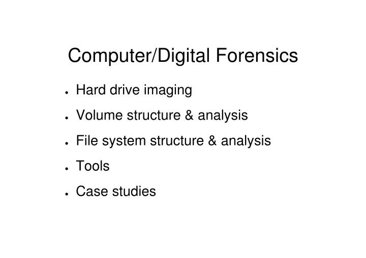computer digital forensics