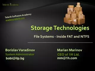 Storage Technologies