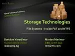 PPT - The evolution of storage technologies PowerPoint Presentation ...
