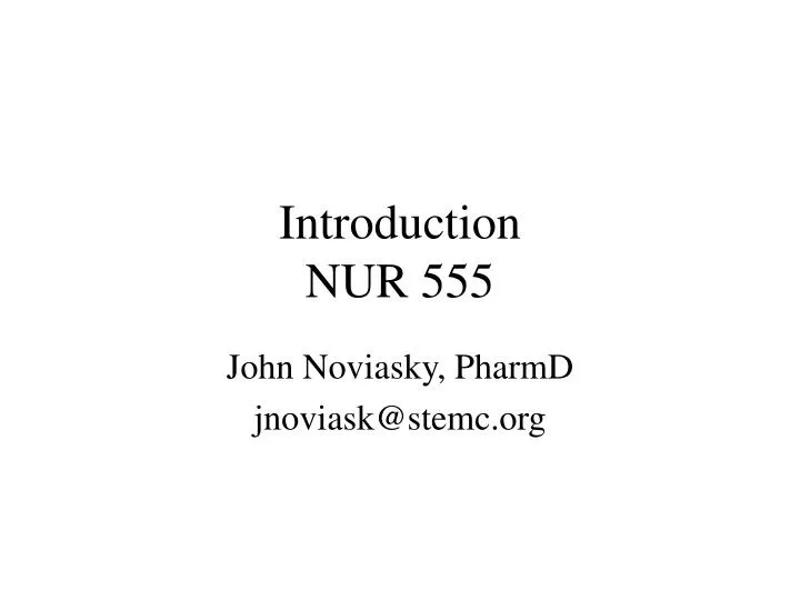 introduction nur 555