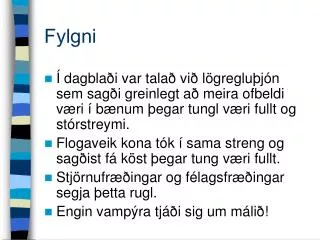 fylgni