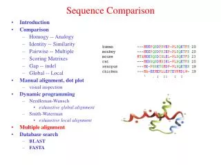 Sequence Comparison